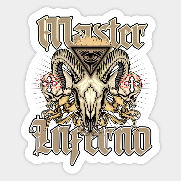 The Master of Inferno Sticker by black8elise